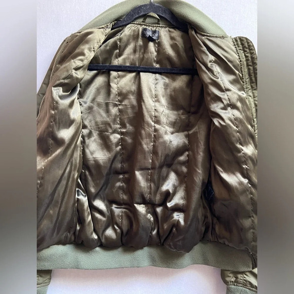 Topshop bomber moto zip up jacket Sz S - Picture 6 of 10